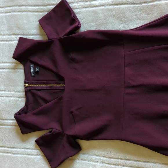 Express cold shoulder midi dress - size 0 - Picture 2 of 11